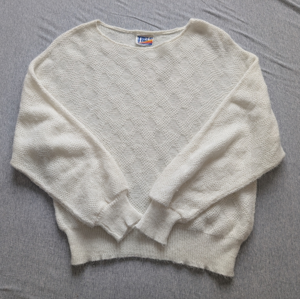 Vintage Tree-Ko Textured Ivory Sweater